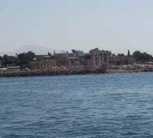 Stadt Side vom Meer aus