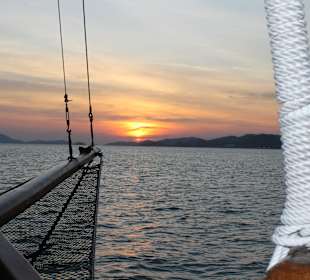 Sonnenuntergang vor Langkawi