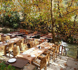 Außenanlage des Restaurants