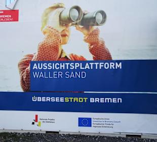 Hinweisschild an der Aussichtsplattform