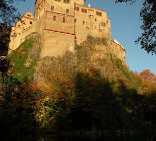 Burg Kriebstein bei Sonnenuntergang