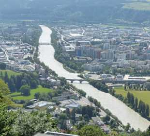 Toller Blick auf den Inn und Innsbruck