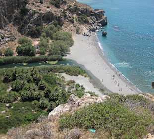 Preveli Strand von oben