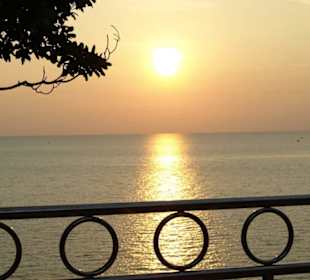 Sonnenuntergang auf der Terrrasse