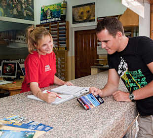 Willkommen bei Sinai Divers - die Rezeption