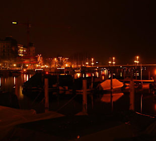 At night