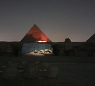 Lasershow Giseh Pyramiden