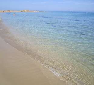 Sandstrand in Malia: flach abfallender Sandstrand