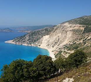 Plaża Myrtos z punktu widokowego