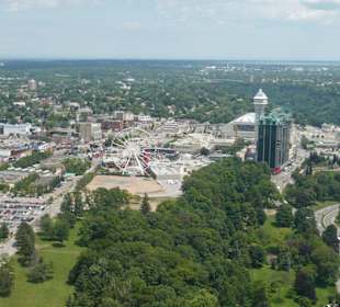 Ausblick vom Restaurant nach Kanada