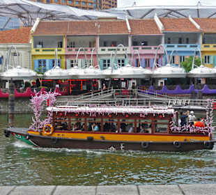 Clarke Quay am Singapur River