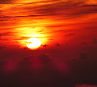 Sonnenaufgang vom Vulkan Batur