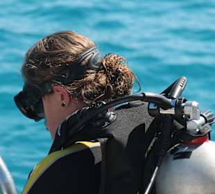 Vorbereitet für den Tauchgang