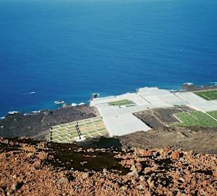 Bananenplantagen am Fuße des Teneguia
