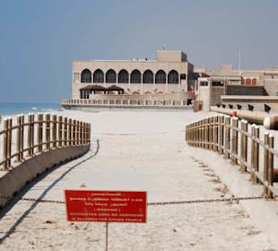 Warntafel vor Privatstrand