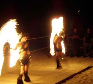 Feuershow, Blue Parrot, Playa del Carmen