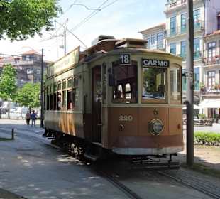 Die Tram im Jardim de João Chagas