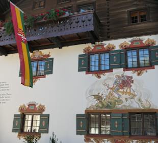 Blick zum Rathaus von Ruhpolding