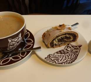 Im Cafe Cukiernia Sowa bei einer Kaffee-Pause