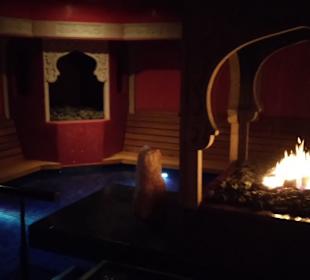 Tolle Sauna mit Fußbad