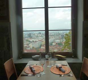 Blick von der Burg auf die Stadt