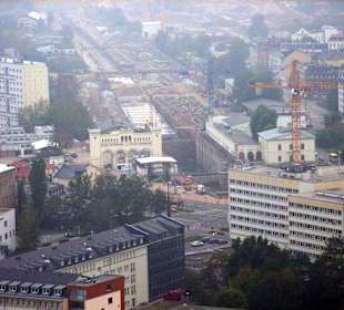 Budapester Bahnhof - Blick vom MDR Hochhaus 2006