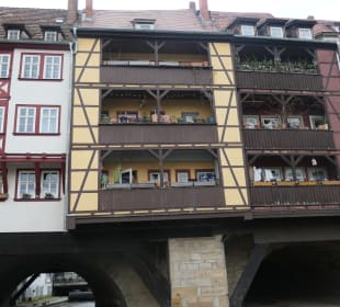 Blick zur Krämerbrücke von Erfurt