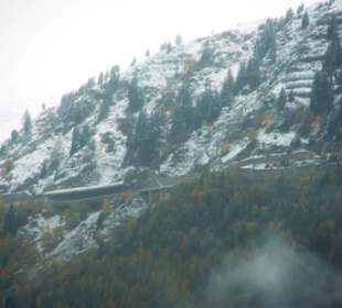 Der St. Gotthard-Pass gesperrt