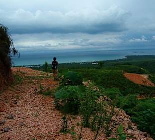 Playa Cozon von den Bergen