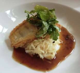 Zanderfilet auf Champagnersauerkraut 
