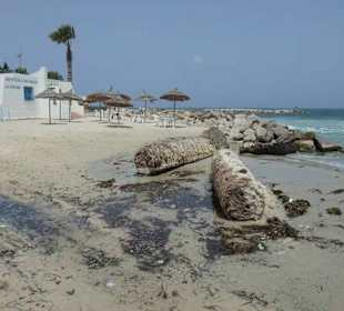 The beach near the El Hana Palace