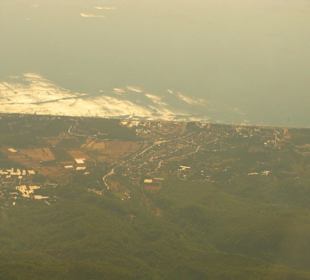 Widok na hotel ze szczytu Tahtali