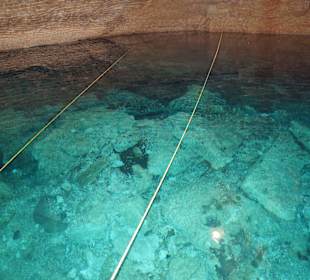 Cenote zum erfrischen, Besuch bei der Coba-Tour