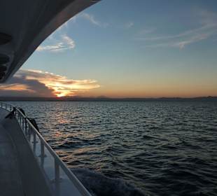 Abendstimmung auf dem Tauchboot