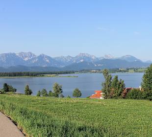 Blick von der Strasse auf dem Weg zum Hartungs Hotel-Dorf