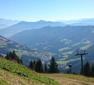 Ausblick von der Bergstation der Gondelbahn
