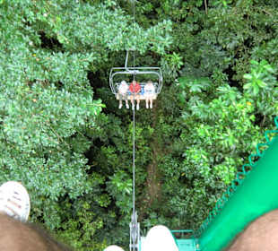 Die Seile laufen oben und unten