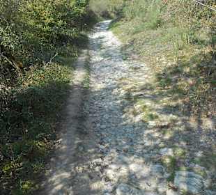 Steiler felsiger Pfad