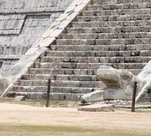 Schlangen am Fuße von El Castillo