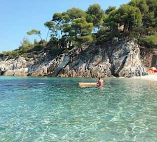 Unsere Traum Bucht ein wenig links vom Orange Beac