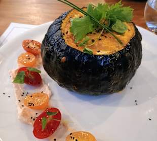 Gegrillter Kürbis mit Käse