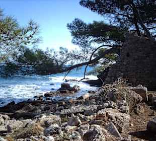 Mauerreste der antiken Stadt