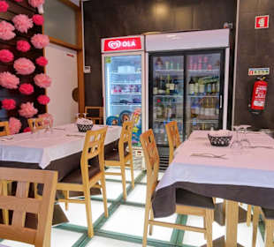 Blick in den Gastraum der Marisqueira Madureira