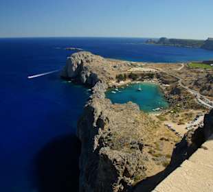 Widok z Akropolu w Lindos