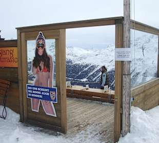 Corviglia, Alpina-Hütte, Terrasse