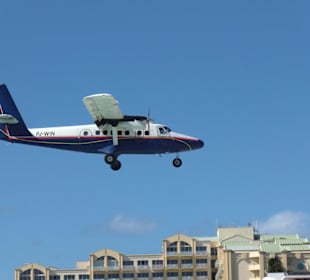 Landung einer kleinen Maschine