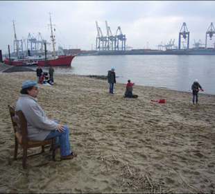 An der Elbe in Hamburg