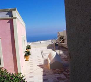 Santorin selbst im Bild Landschaft, Stadt