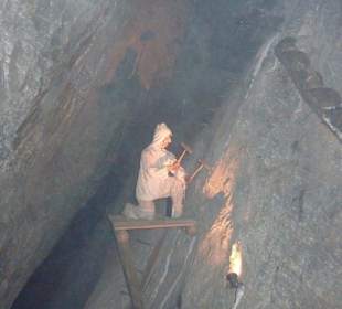 Bergarbeiter am Arbeiten