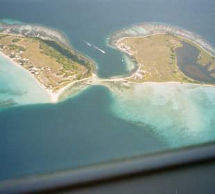 Isla Madrizqui und Isla Pirata von oben